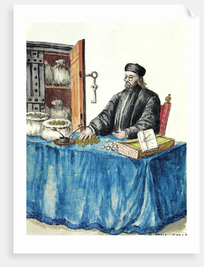 Venetian Moneylender, from an illustrated book of costumes by Jan van Grevenbroeck