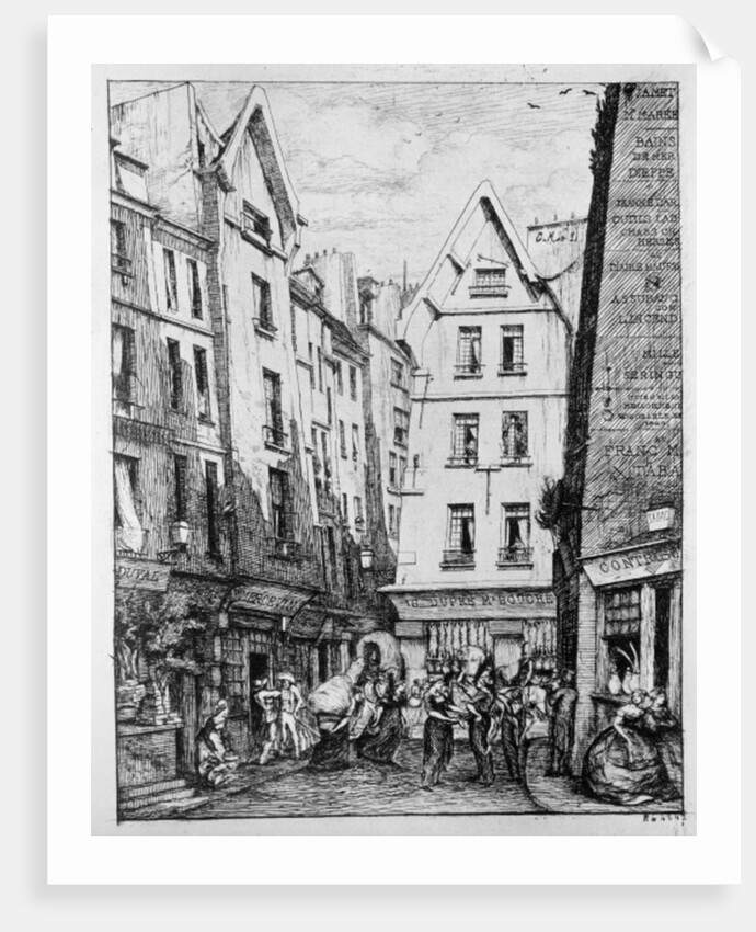 The Rue Pirouette, 1860 by Charles Meryon