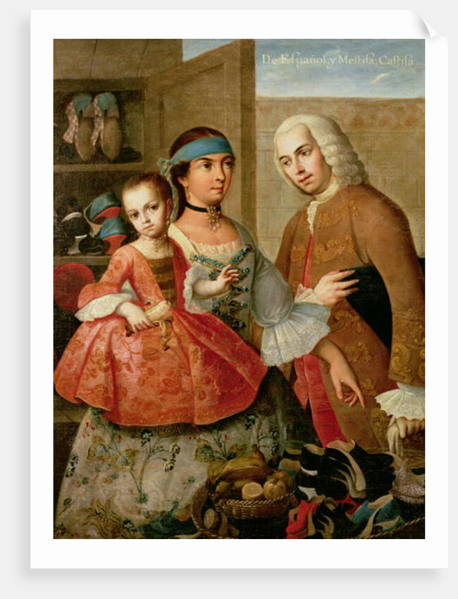 A Spaniard and his Mexican Indian Wife and their Child by Miguel Cabrera