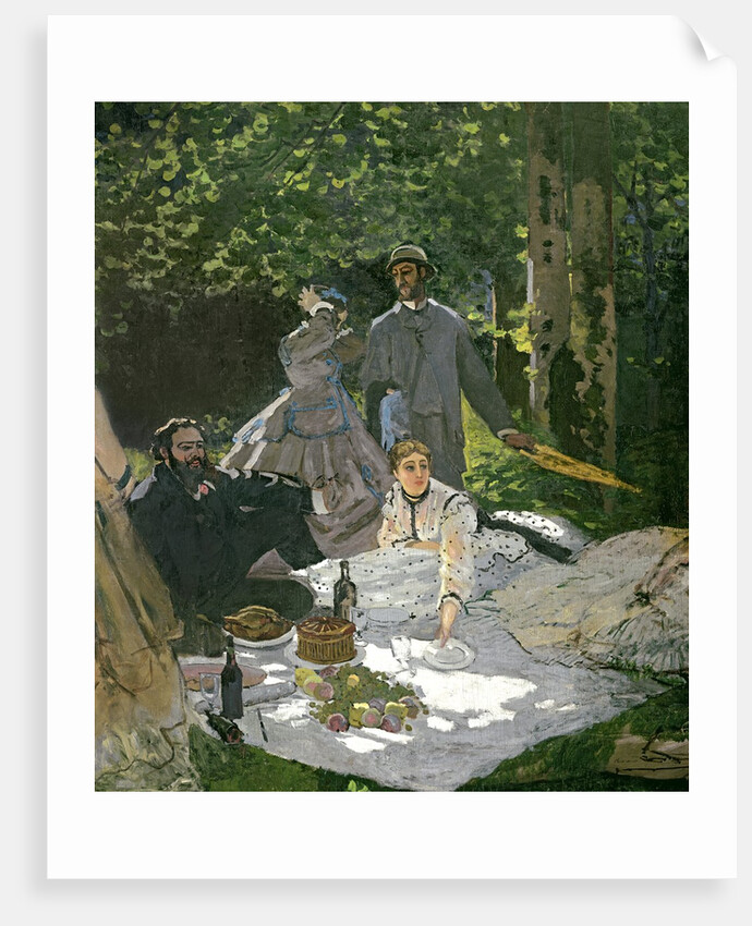 Lunch on the grass, in Chailly, 1865 by Claude Monet