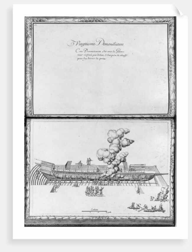 Caulking a galley, twentieth demonstration by French School