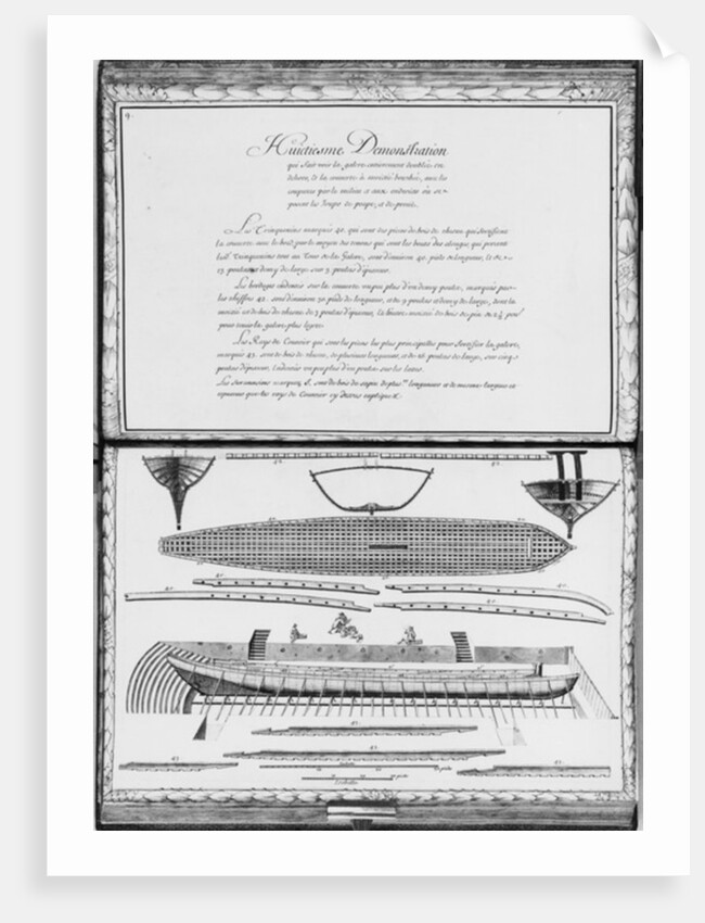 A galley entirely lined outside, eighth demonstration by French School