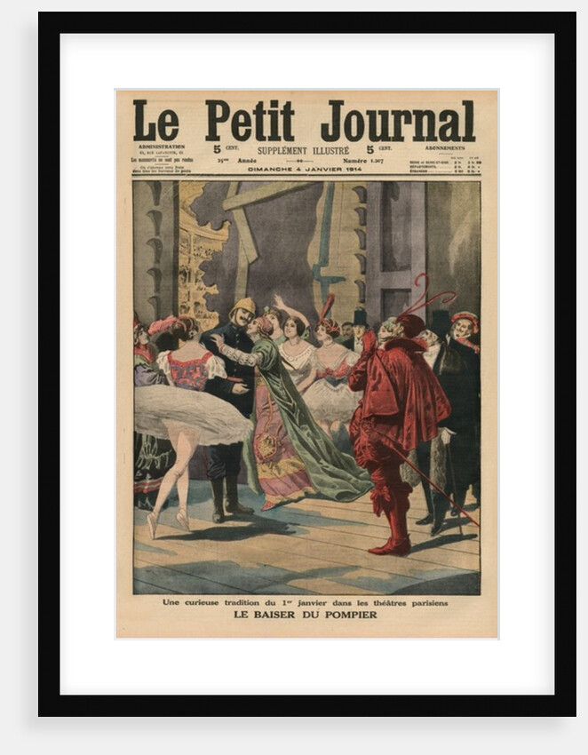 An odd tradition of the 1st January in the Parisian theatres, the 'Fireman Kiss' by French School