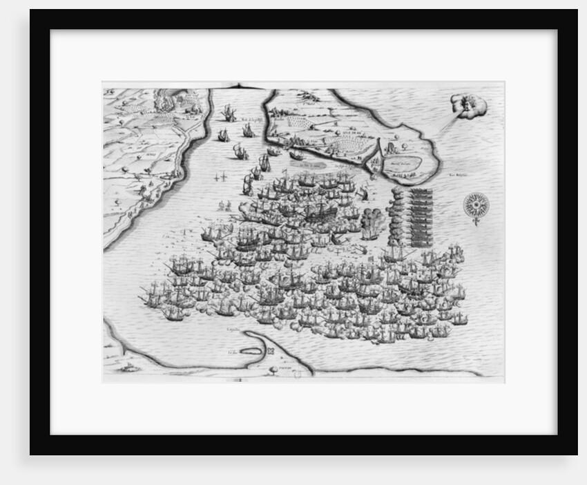 Naval battle of Saint-Martin-de-Re on 27th October 1622, Ile de Re by French School