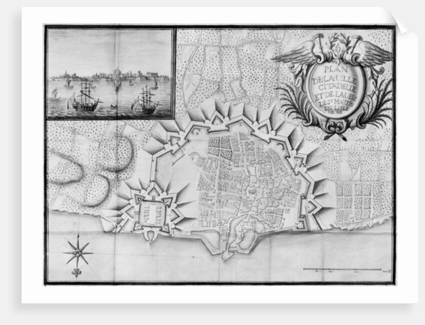 Plan of the town and the citadel of Saint-Martin-de-Re, Ile de Re by French School