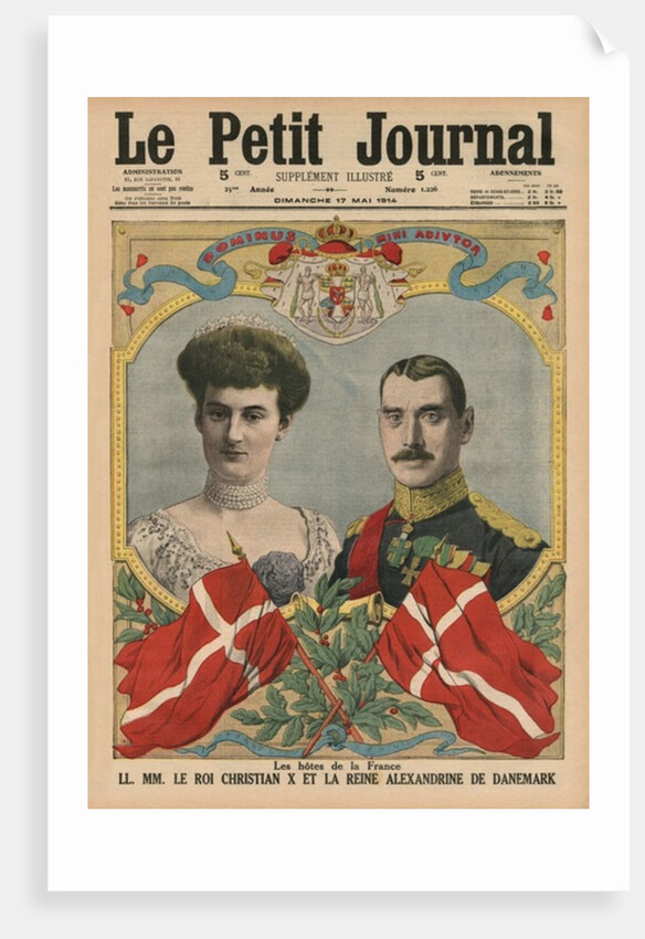 Hosts of France, King Christian X and Queen Alexandrine of Denmark by French School