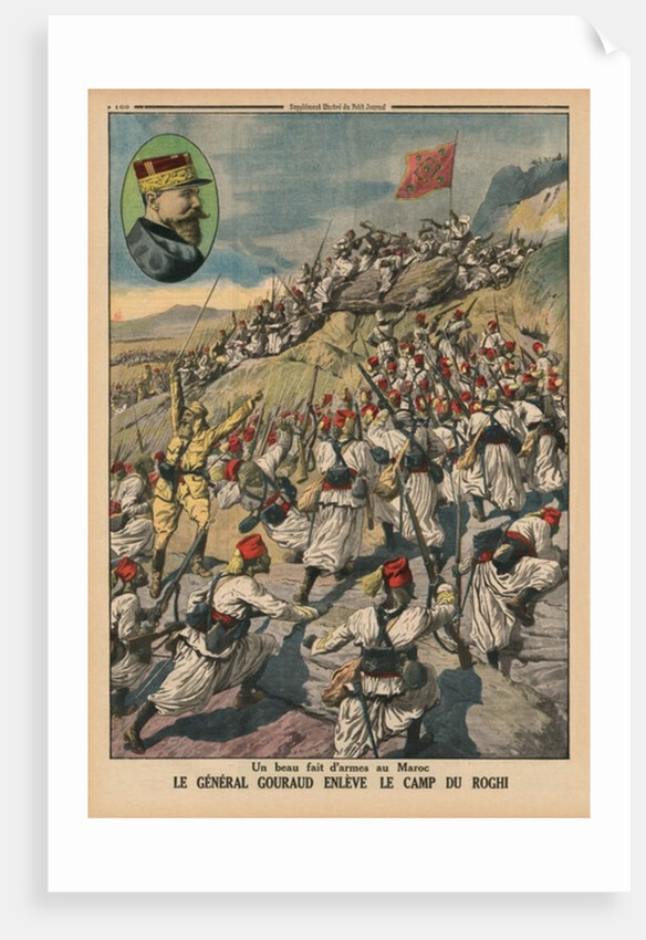 A fine feat of arms in Morocco, General Gouraud capturing the camp of Roghi by French School