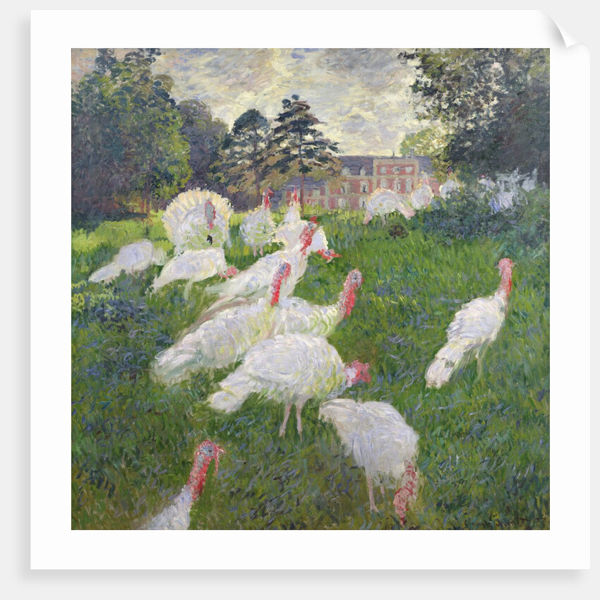 The Turkeys at the Chateau de Rottembourg, Montgeron, 1877 by Claude Monet