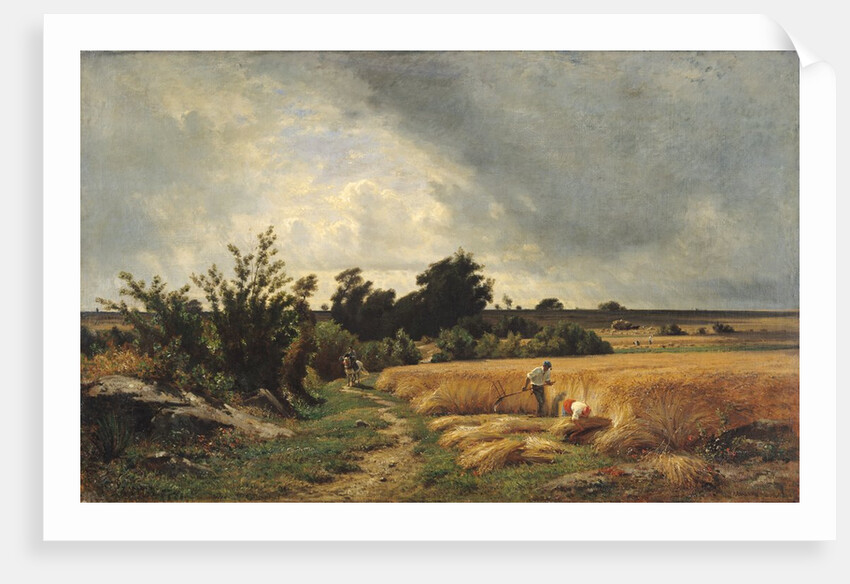 The Plateau of Ormesson - A Path through the Corn by Francois Louis Francais