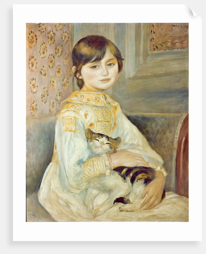 Julie Manet with Cat, 1887 by Pierre Auguste Renoir