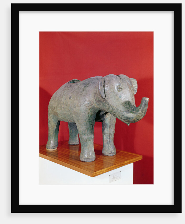 Ritual vase in the shape of an elephant by Zhou Dynasty Chinese School