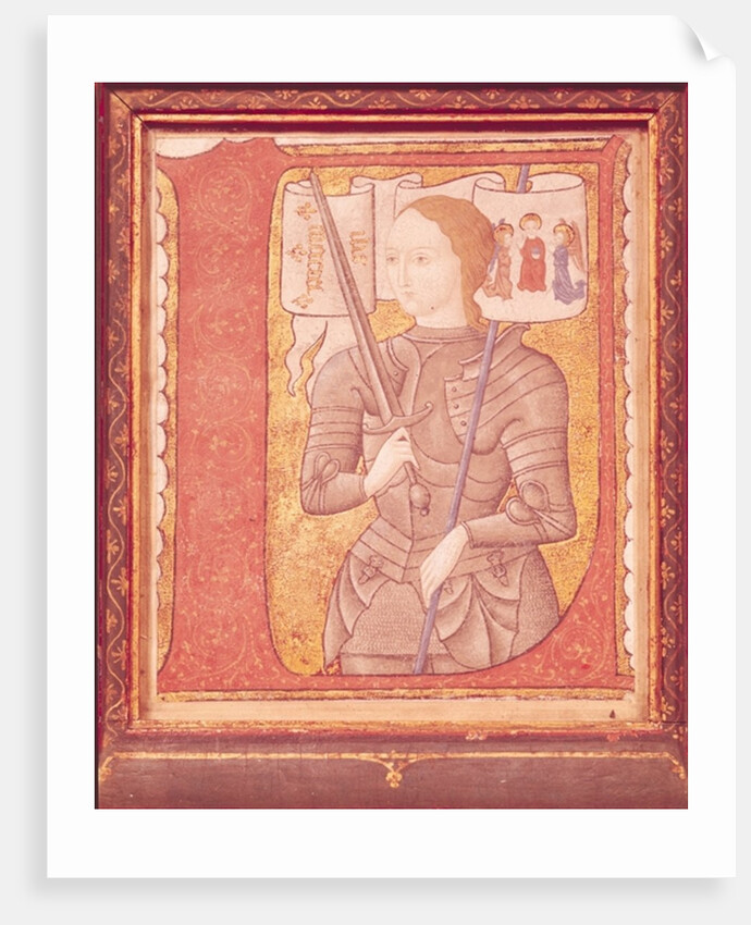 Historiated Initial depicing Joan of Arc, 15th century by Franco-Flemish School