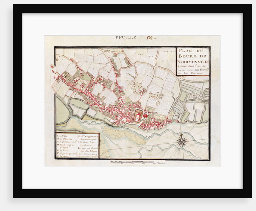 Atlas 131 H. Fol 72 Plan of Noirmoutier-en-l'Ile, c.1700 by Claude Masse