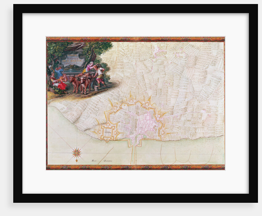 Ms. 988, Tome 3, fol. 39 Map of the town and citadel of Saint-Martin, Ile de Ré by Sebastien Le Prestre de Vauban