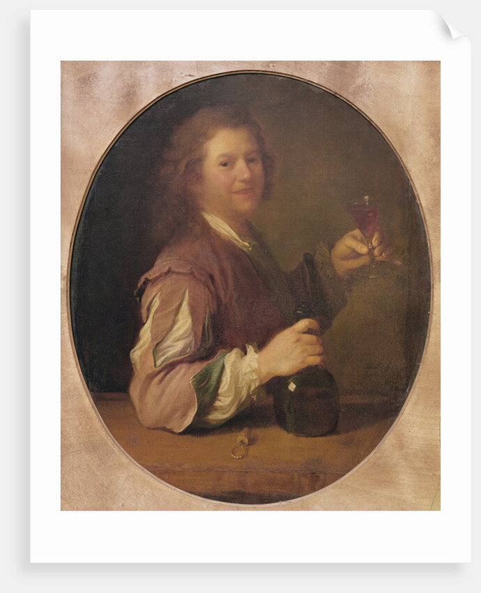 Self portrait of the artist drinking, 1724 by Jean-Alexis Grimou