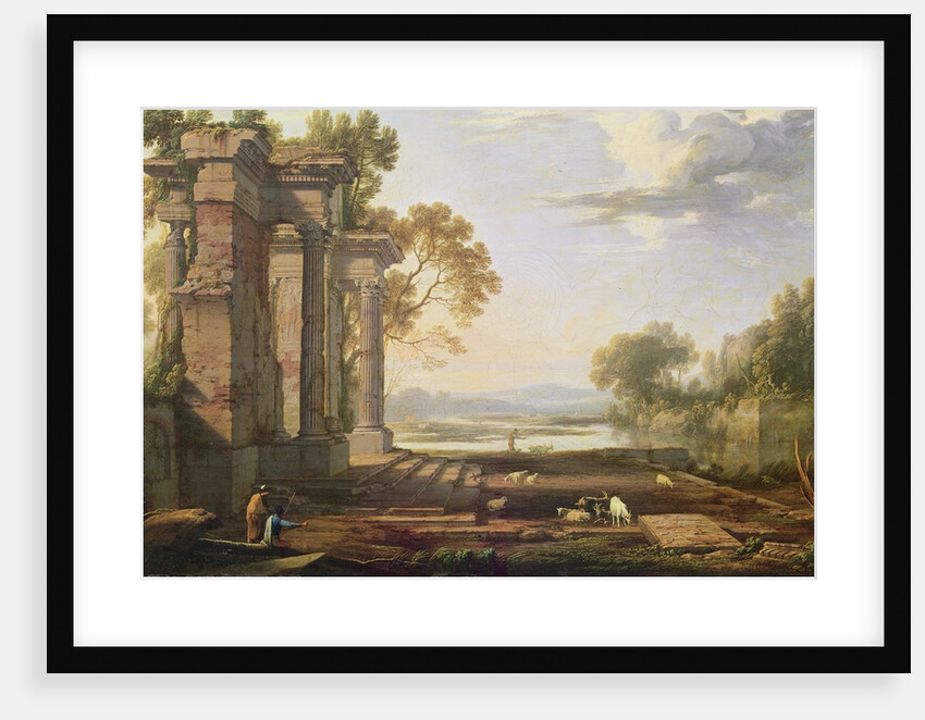 Landscape with setting sun by Pierre Patel