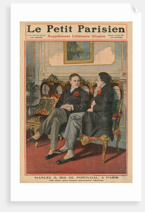 Manuel II, King of Portugal, in Paris with Alfonso XIII, King of Spain, the two youngest sovereigns in Europe by French School