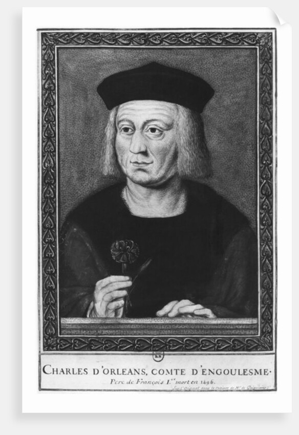 Portrait of Charles of Orleans, Count of Angouleme, after the original from the collection Roger de Gaignieres by School French