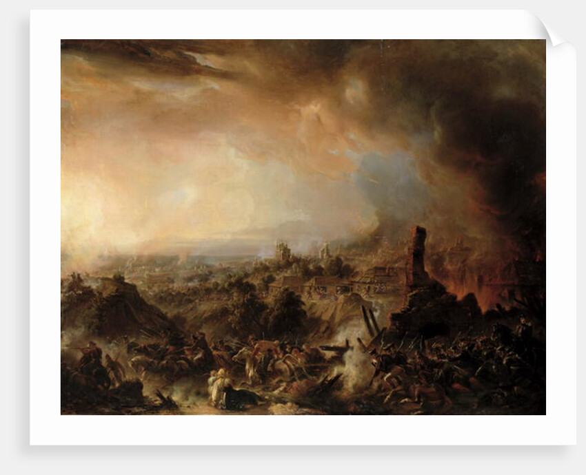 The Burning of Moscow in 1812, 1854 by Jean Charles Langlois