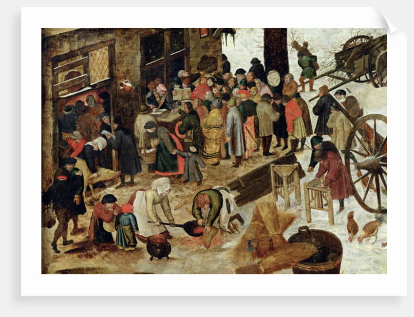 The Payment of the Tithe, or The Census at Bethlehem, detail, after 1566 by Pieter the Younger Brueghel