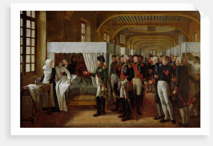 Napoleon visiting the Infirmary of Invalides on 11th February 1808, 1809 by Alexandre Veron Bellecourt