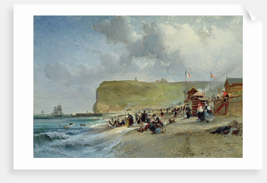 Crinolines on the Beach, Fecamp, 1871 by Jules Achille Noel