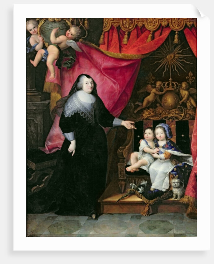 Madame de Lansac and the Children of France, Louis XIV and his brother Philippe of Orleans after 1640 by French School