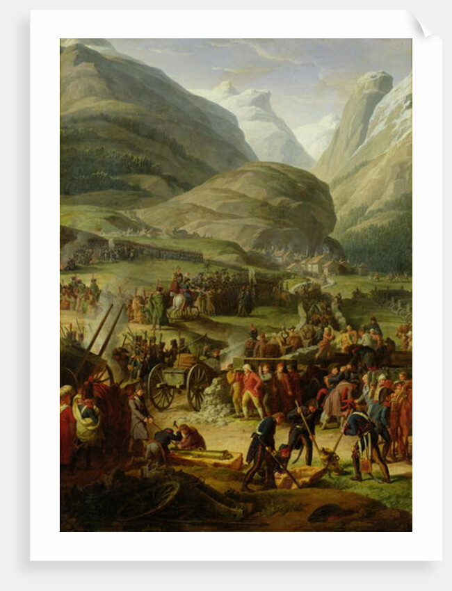 The French Army Travelling over the St. Bernard Pass at Bourg St. Pierre, 20th May 1800, 1806 by Charles Thevenin