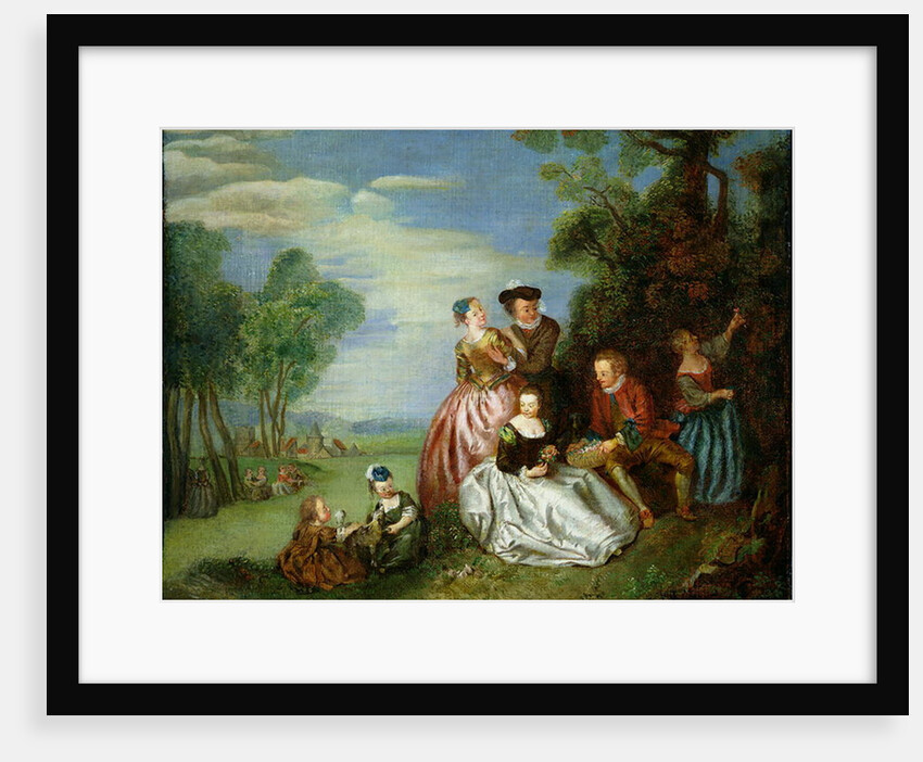 Conversation in a Park by Jean-Baptiste Joseph Pater