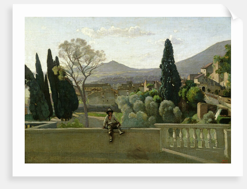 The Gardens of the Villa d'Este, Tivoli, 1843 by Jean Baptiste Camille Corot
