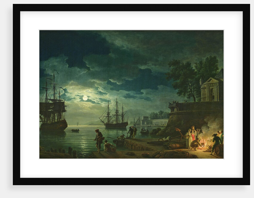 Night: A Port in the Moonlight, 1771 by Claude Joseph Vernet