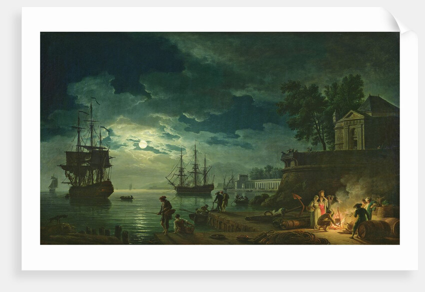 Night: A Port in the Moonlight, 1771 by Claude Joseph Vernet
