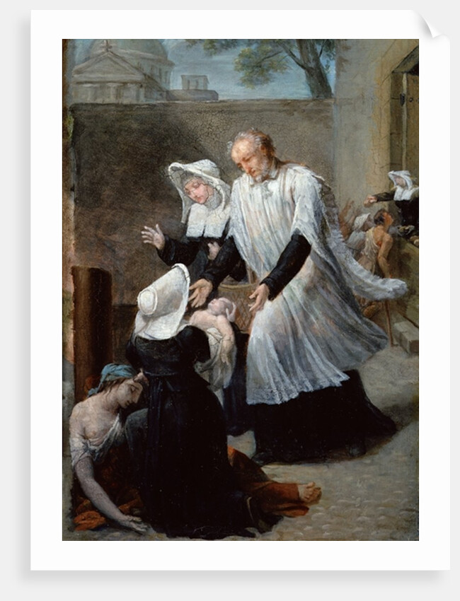 St. Vincent de Paul Helping the Plague-Ridden by Antoine Ansiaux