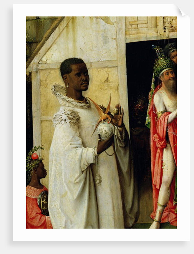 The Adoration of the Magi: detail of King Balthazar from the central panel of the triptych, 1510 by Hieronymus Bosch