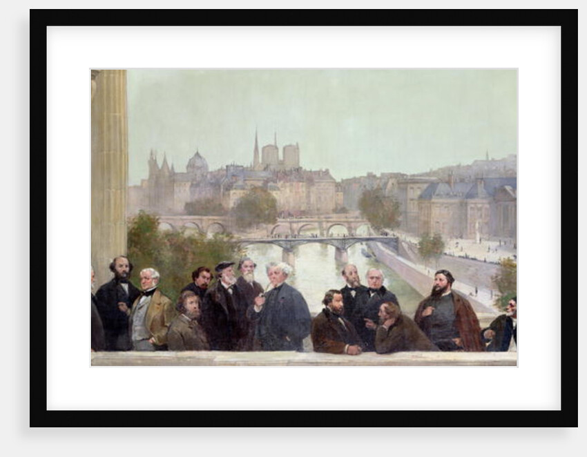 Fragment of the panorama of 'The History of the Century', with portraits of French artists and authors, 1889 by Henri & Stevens Alfred Gervex