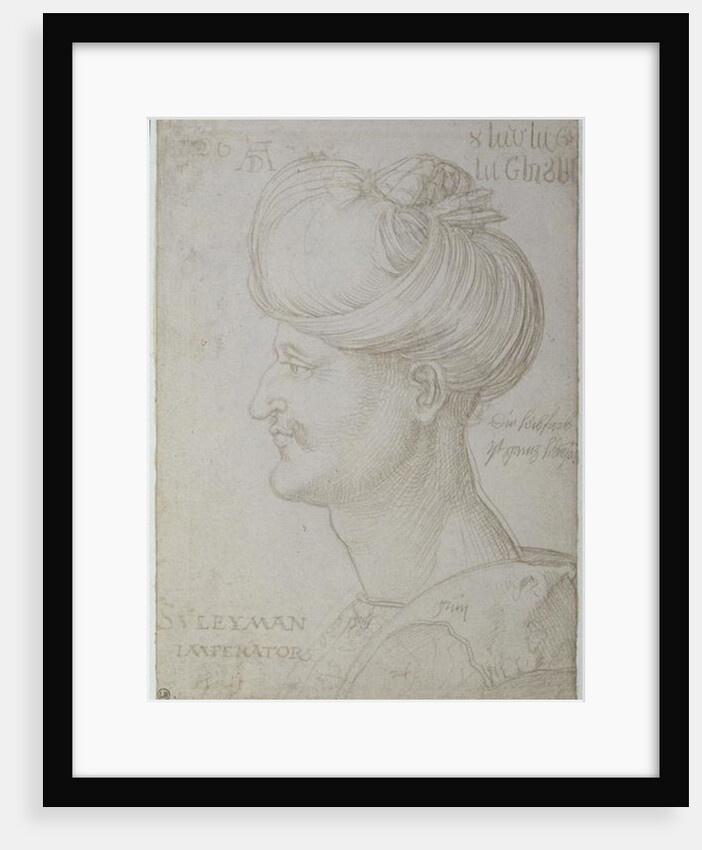 Head of Suleyman the Magnificent 1526 by Albrecht Dürer or Duerer