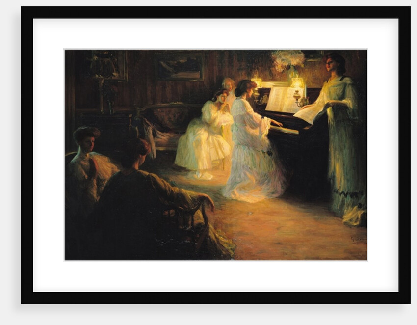 Young Girls at a Piano, 1906 by Gabriel Deluc