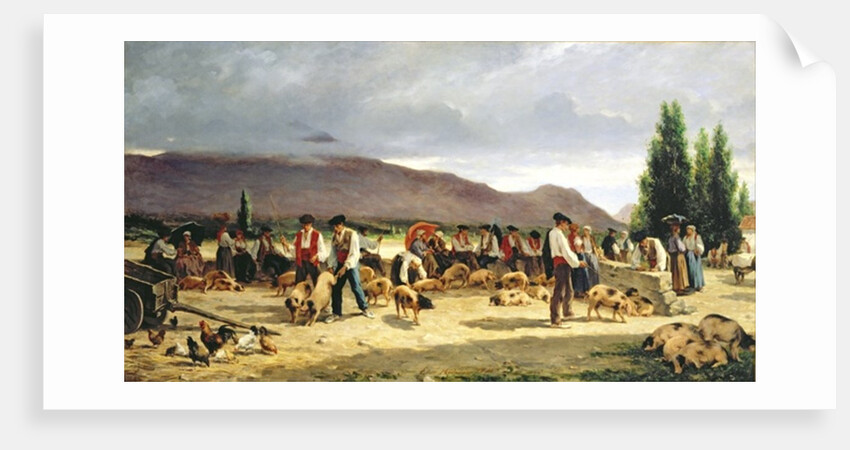 The Pig Market, 1875 by Pierre Edmond Alexandre Hedouin