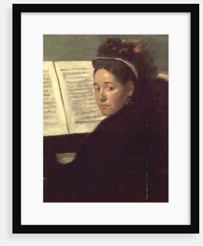 Mademoiselle Marie Dihau at the piano, c.1869-72 by Edgar Degas