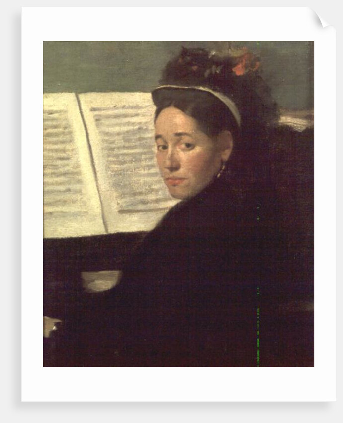 Mademoiselle Marie Dihau at the piano, c.1869-72 by Edgar Degas