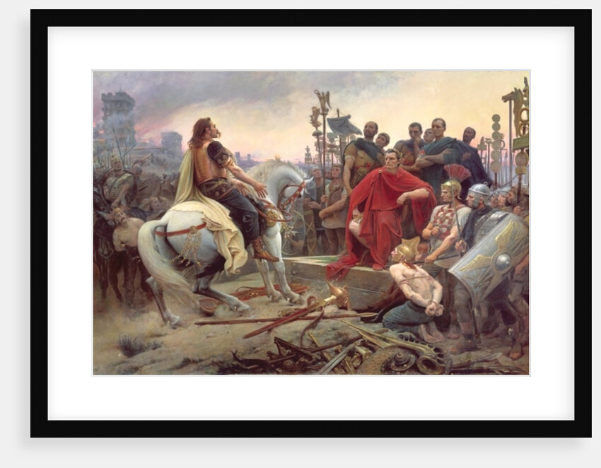 Vercingetorix throws his weapons at the feet of Julius Caesar, 1899 by Lionel Noel Royer