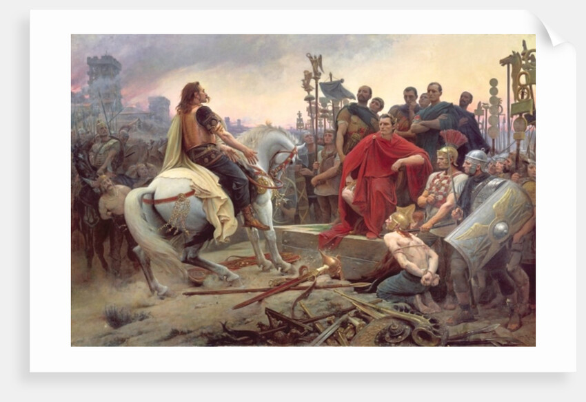 Vercingetorix throws his weapons at the feet of Julius Caesar, 1899 by Lionel Noel Royer