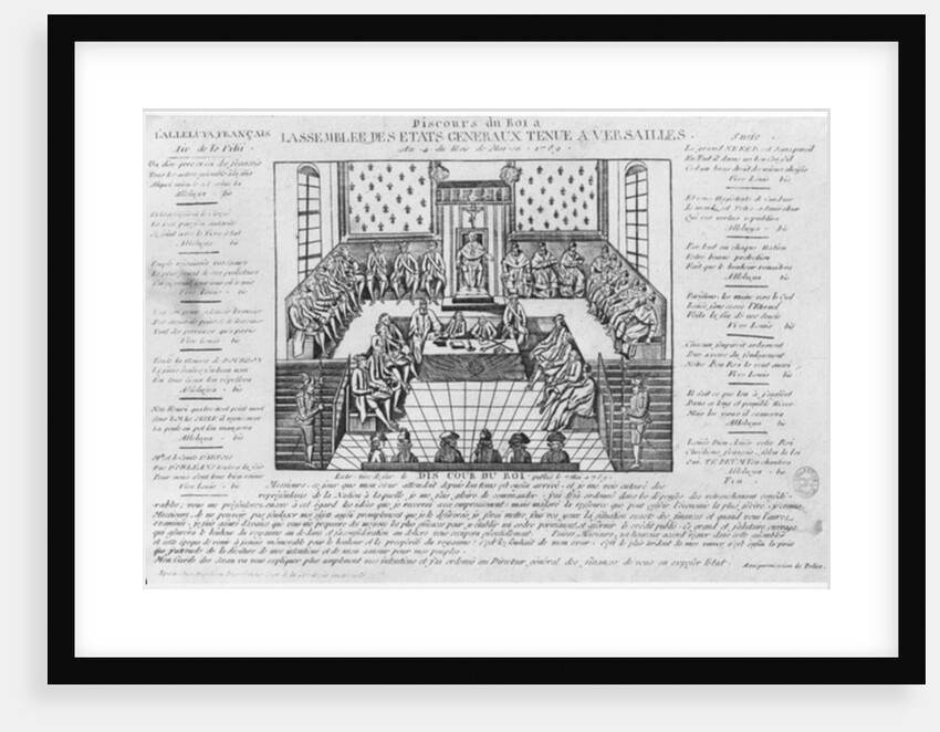 Speech of King Louis XVI at the opening of the Estates General in Versailles, 4th May 1789 by French School