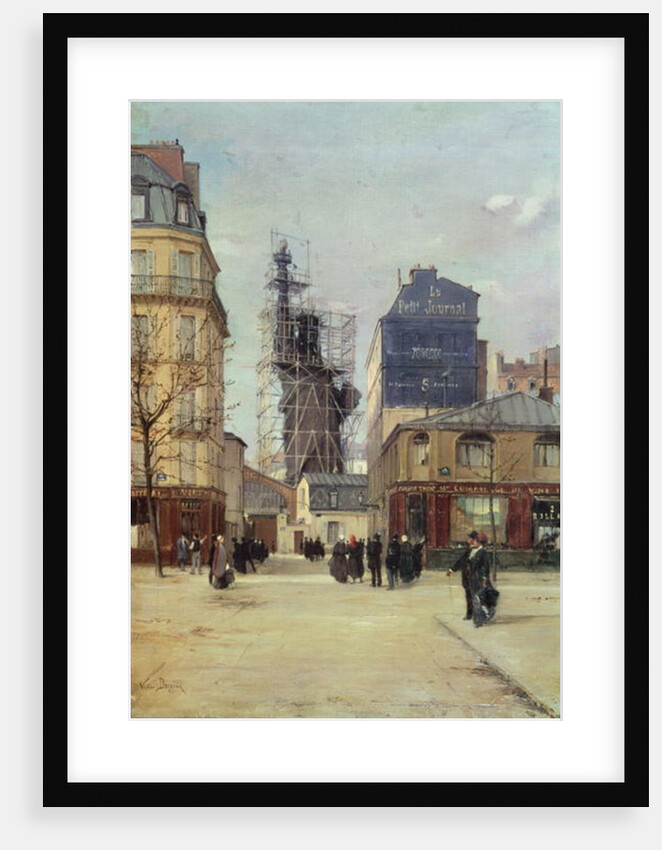 The Statue of Liberty, by Bartholdi, in the workshop of the Gayet foundry, Rue de Chazelles, before her departure for New York, 1883 by Paul Joseph Victor Dargaud