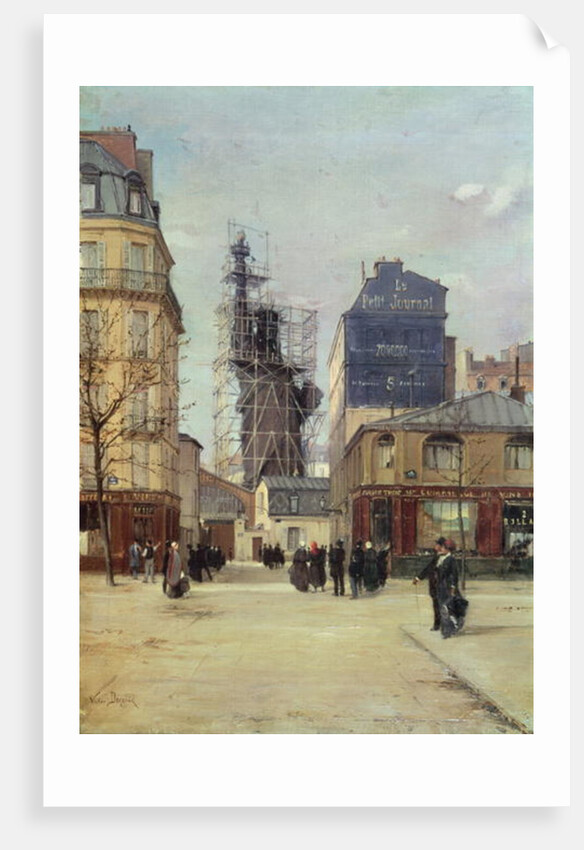 The Statue of Liberty, by Bartholdi, in the workshop of the Gayet foundry, Rue de Chazelles, before her departure for New York, 1883 by Paul Joseph Victor Dargaud