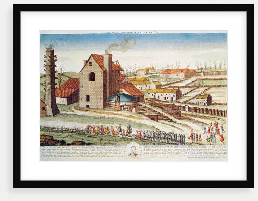 The catastrophe of the Beaujonc coal mine near Liège, 1812 by French School