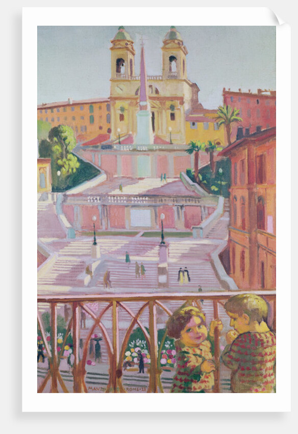 Spanish Steps and the Trinità dei Monti church, Rome, 1928 by Maurice Denis
