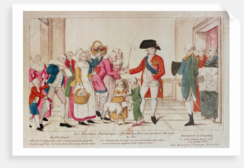 Patriotic New Year Gifts offered to the King in 1790 by French School