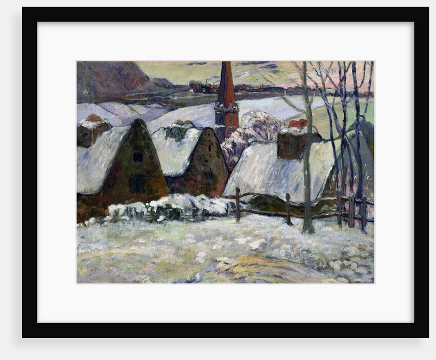 Breton village under snow, 1894 by Paul Gauguin