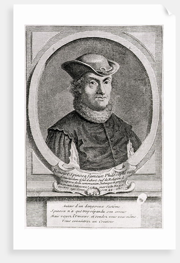 Portrait of Baruch or Benedict Spinoza, Dutch philosopher by School Dutch